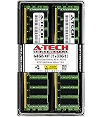 A-Tech 64GB Kit (2x32GB) DDR4 2400MHz PC4-19200 ECC RDIMM 2Rx4